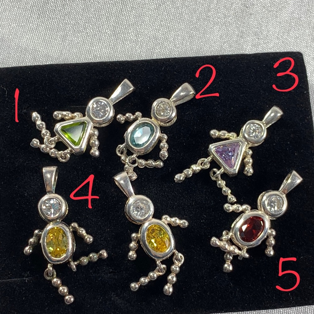 Sterling silver Jewel kid charms